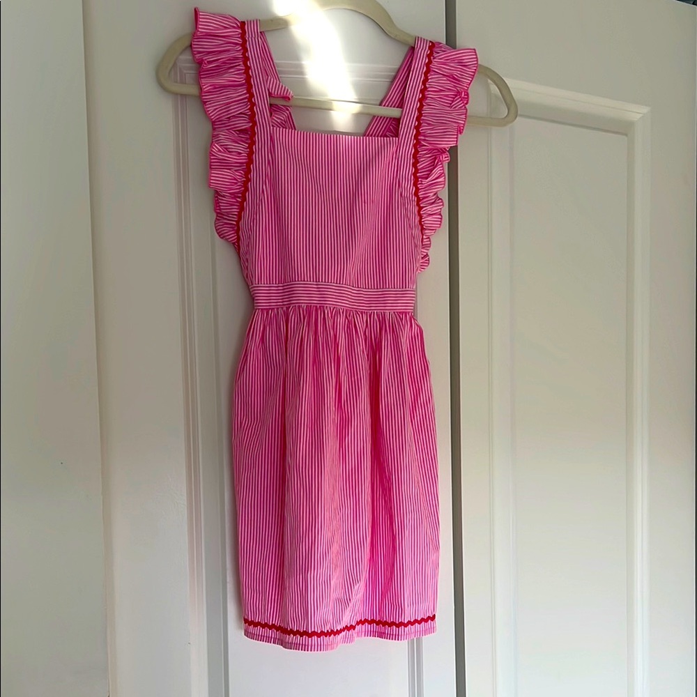 Pink Striped Kids Casual Dress